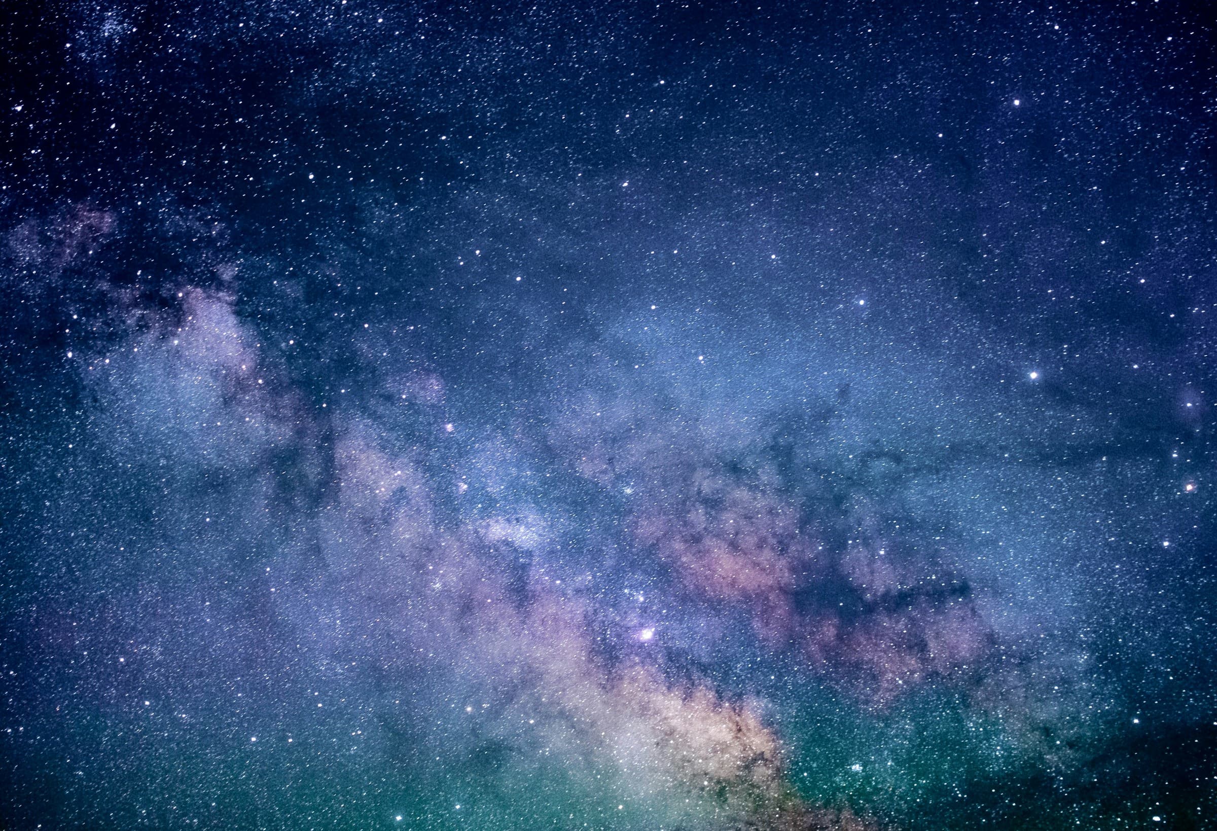 The Milky Way filling a dark frame
