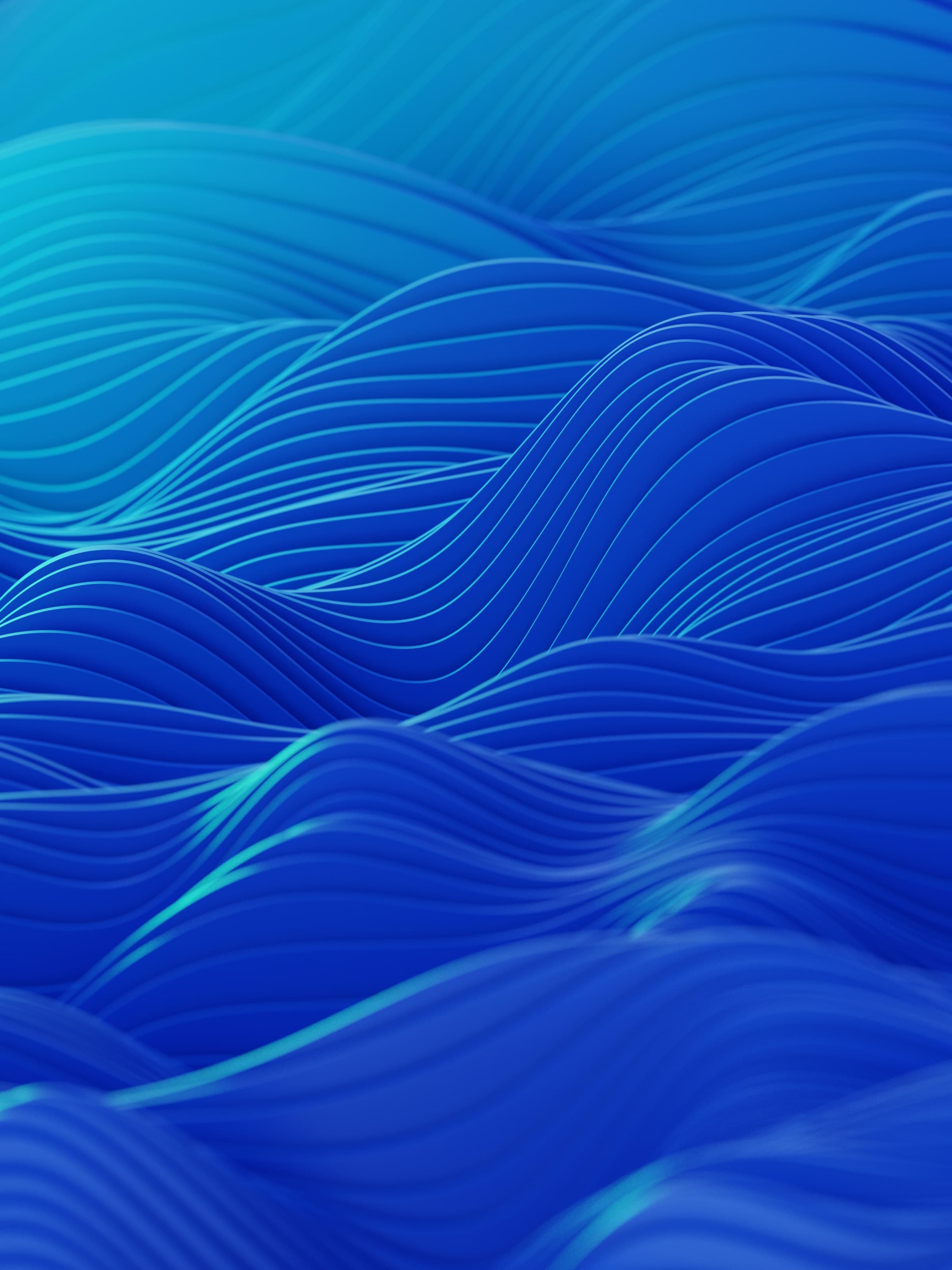 Blue layered waves in three dimensions